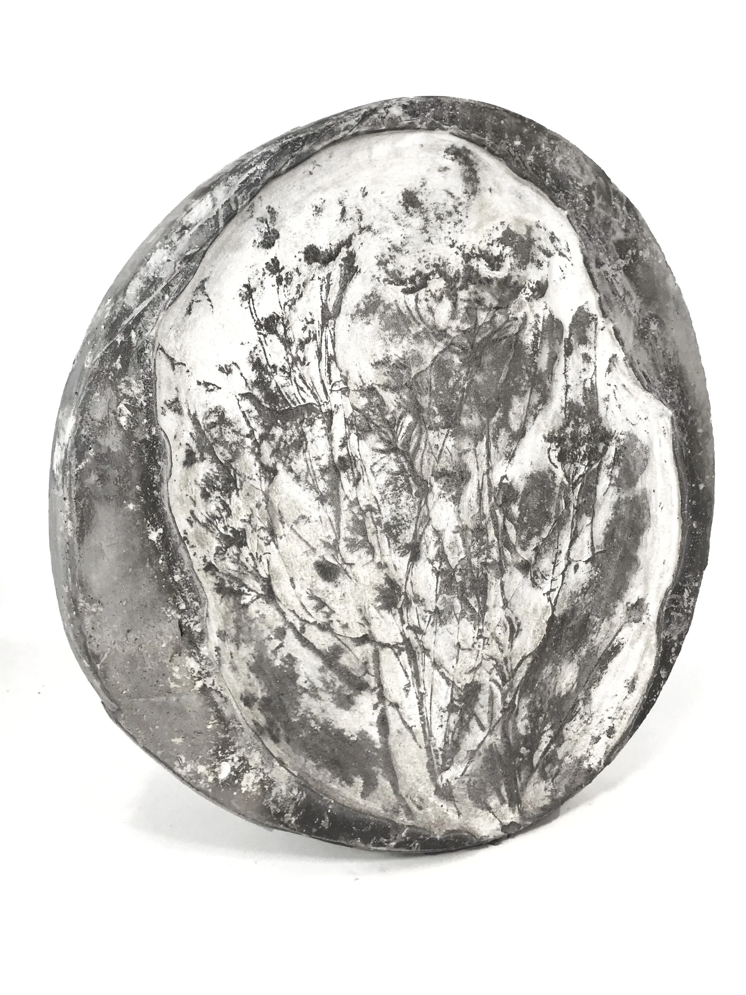  GATHERERS, mortar patch, 40” x 40”, 2019 