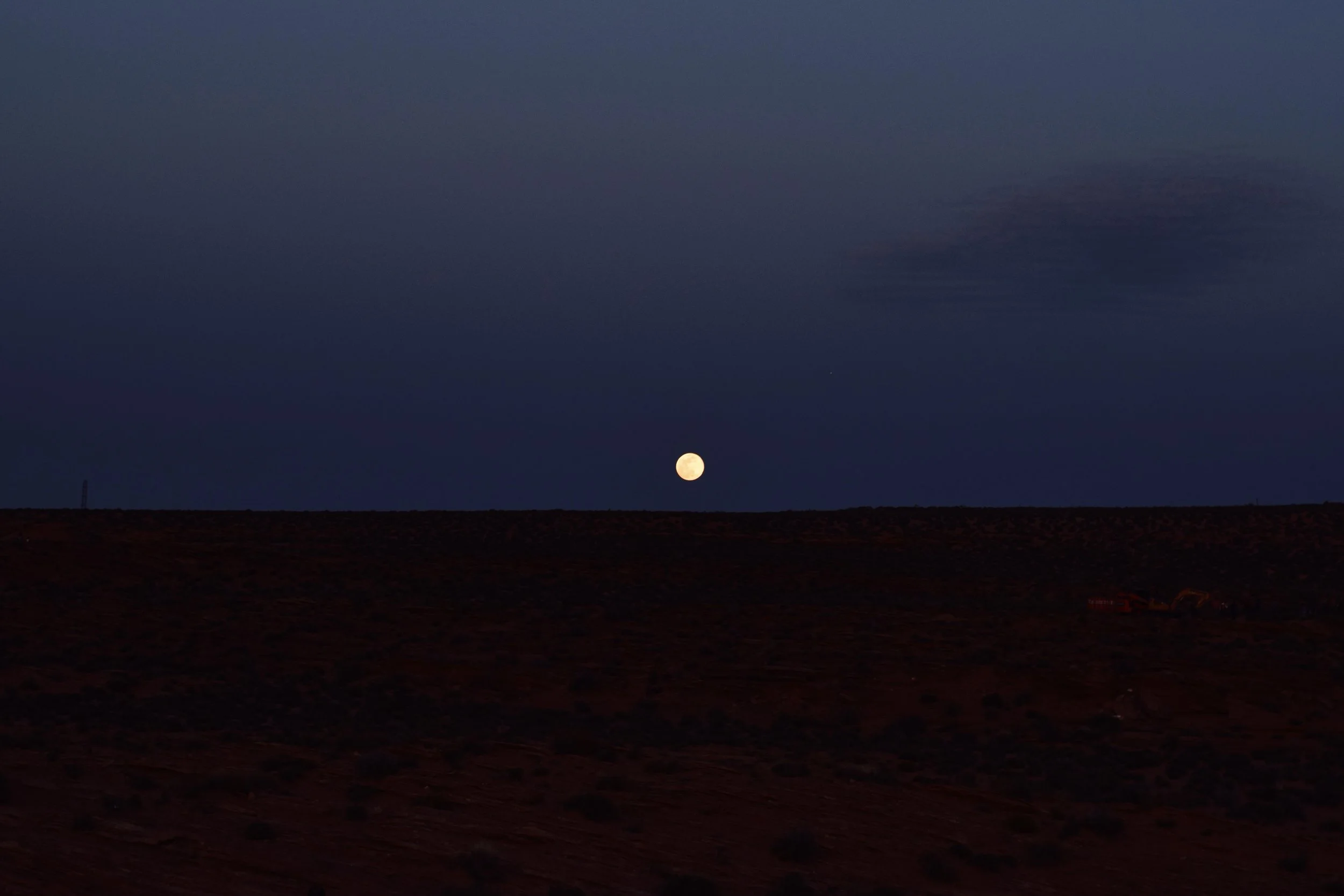moon light over horseshoe bend