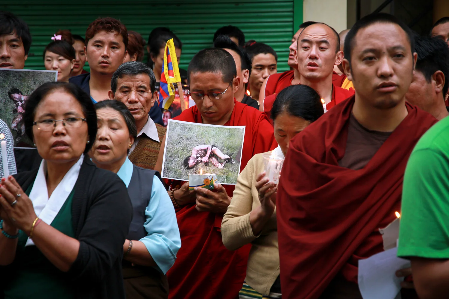 Vigil for Tibetan self-immolator