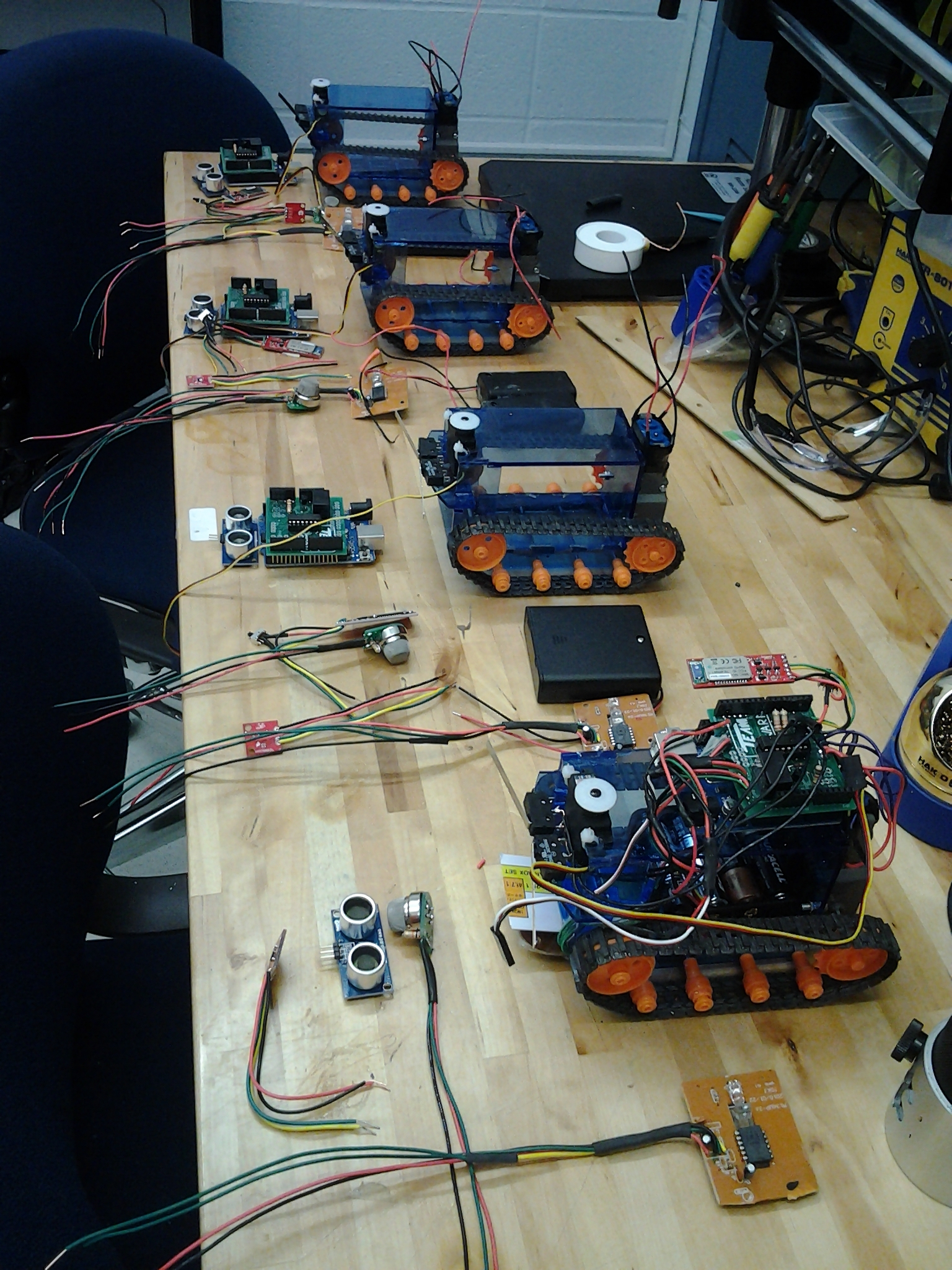 Building up the Grunts was a lot of soldering.