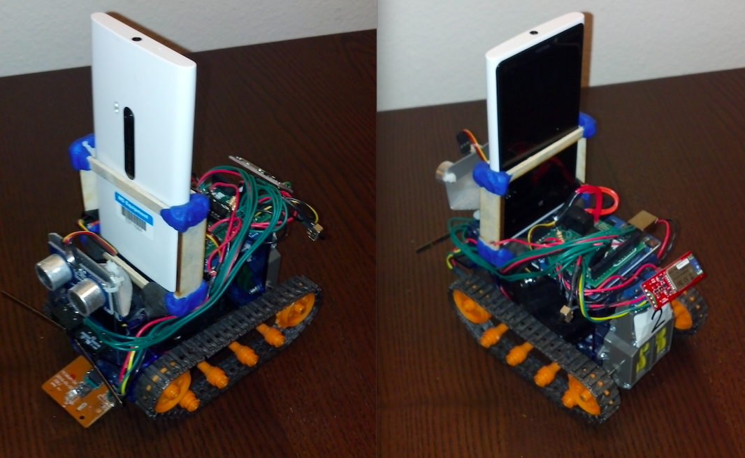 A smartphone controlled Grunt that used the phones camera to drive the grunt towards a moving target. 
