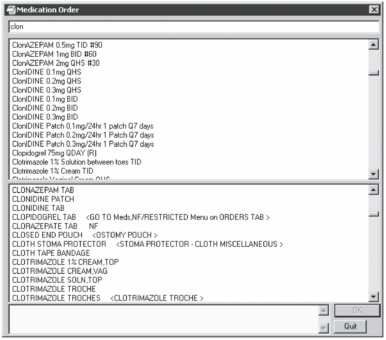 Example from Pharmacy Informatics Primer