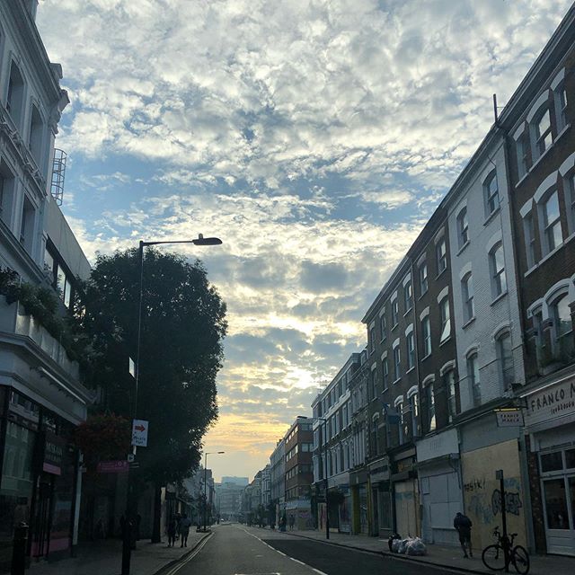 Beautiful sky over Notting Hill this morning. Calm before the storm. Happy Carnival!
