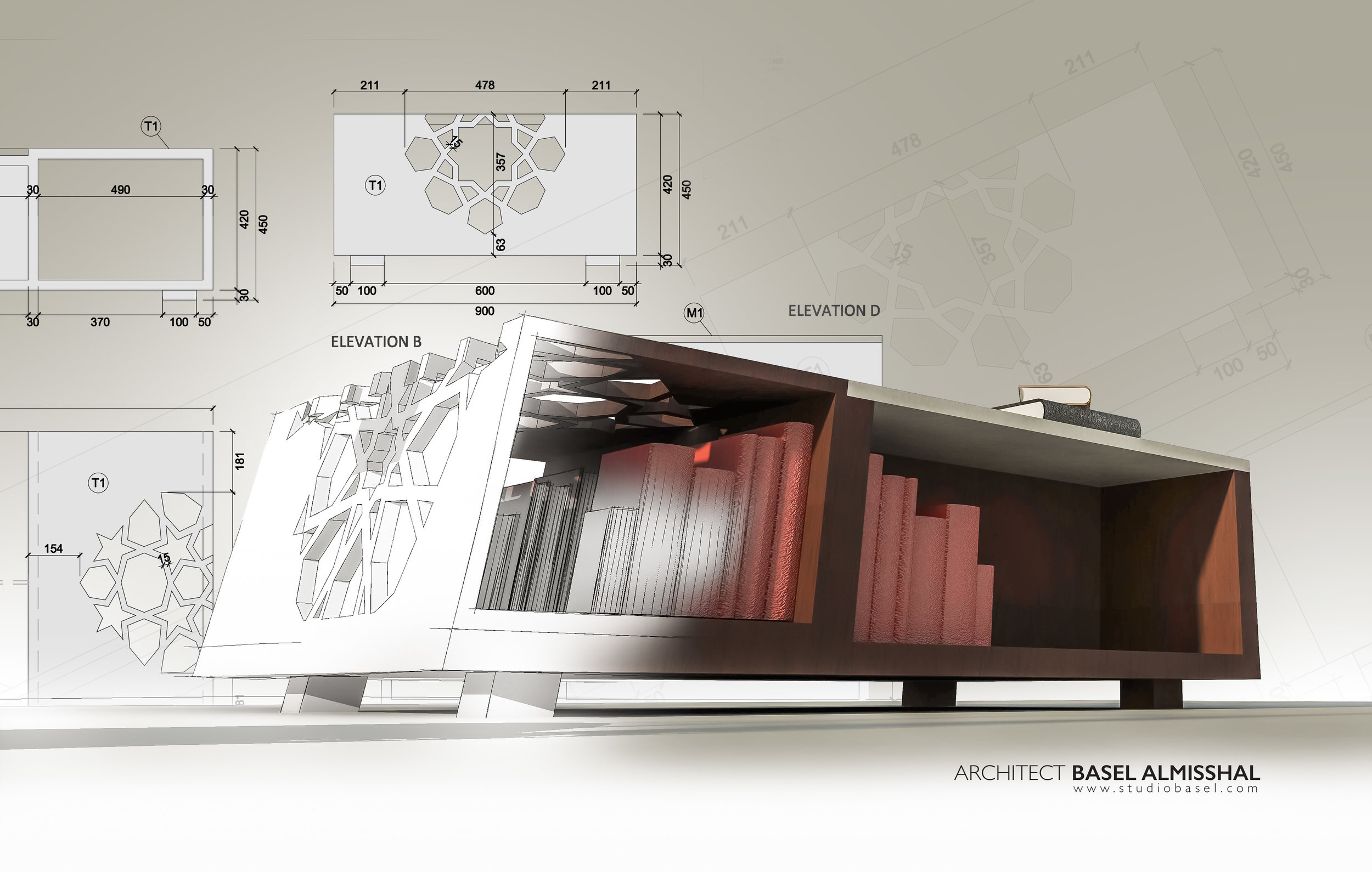 Studio Basel Custom Furniture – Islamic Geometry Table for Luxury Resort