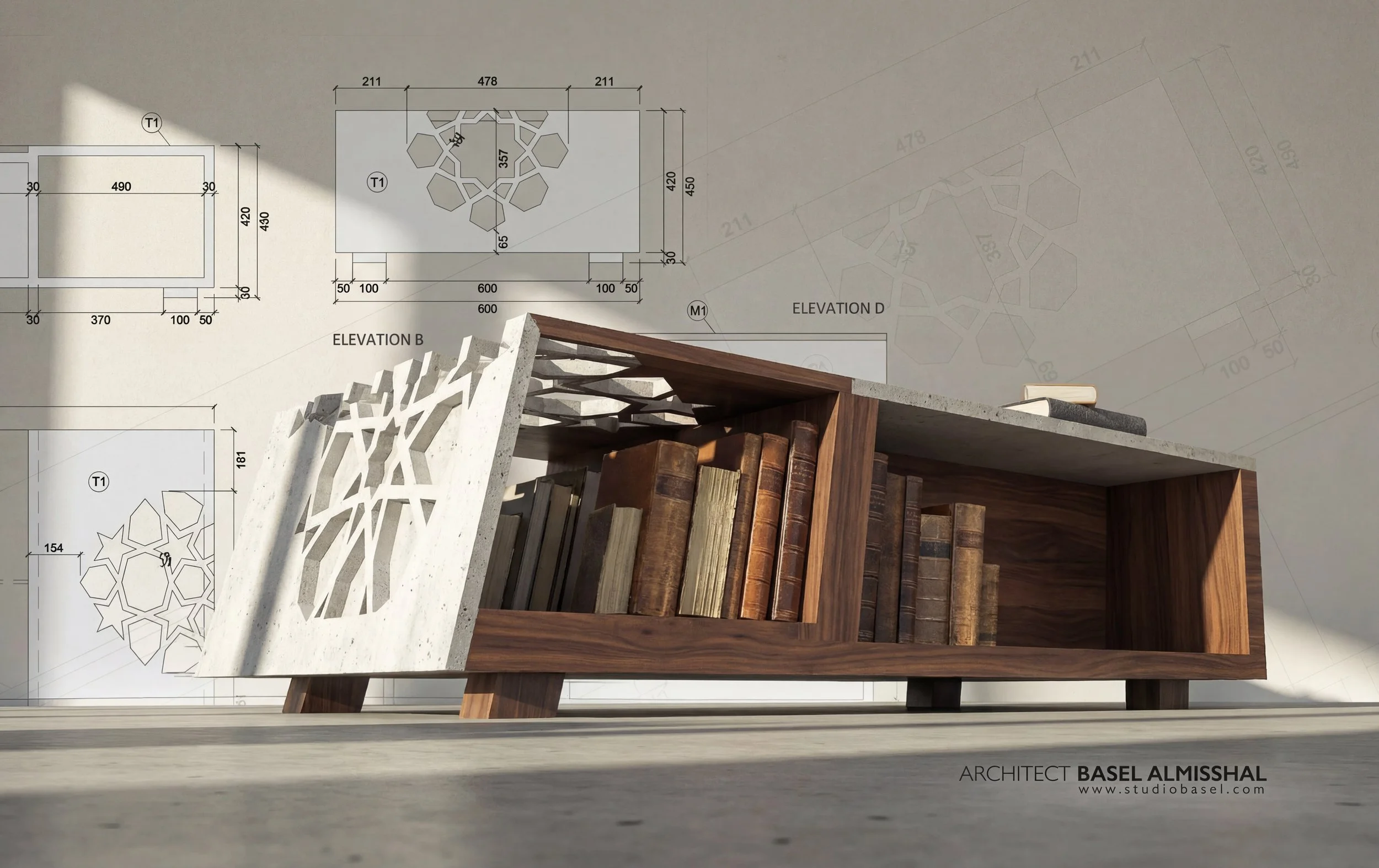 Custom Furniture – Islamic Geometry Table for Luxury Resort