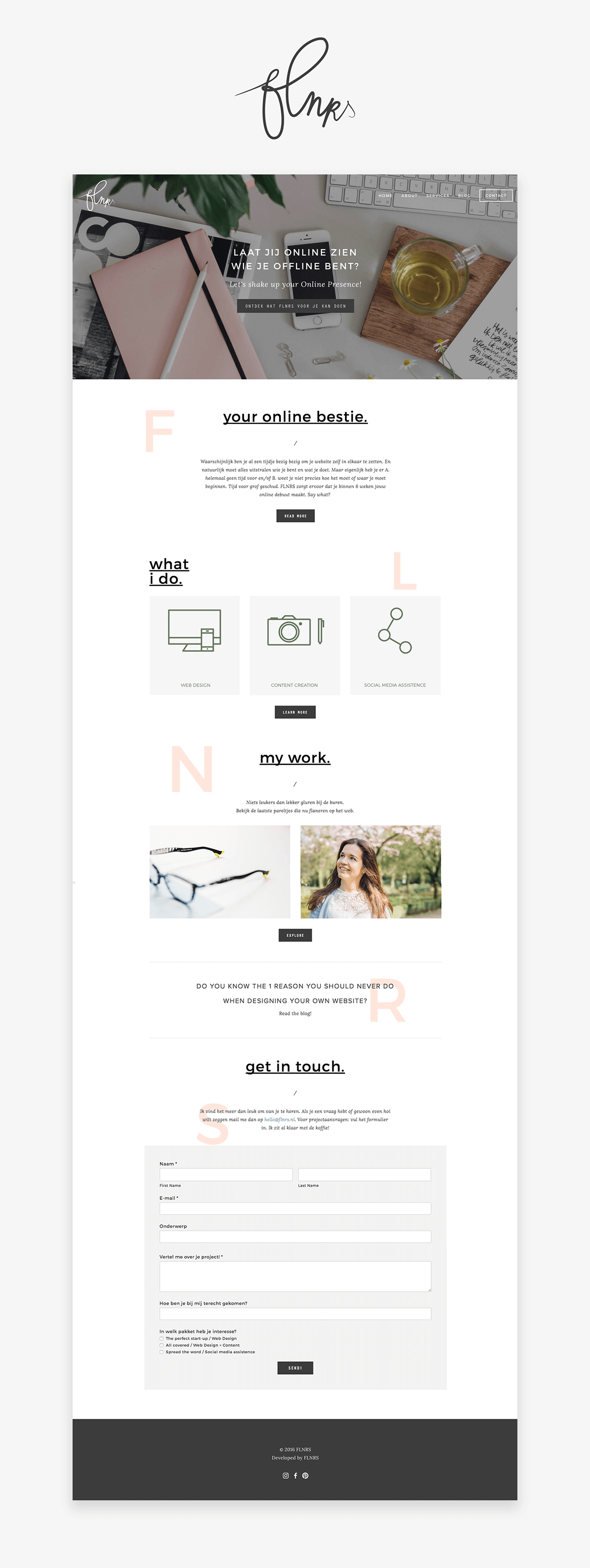 FLNRS :: Wireframe website FLNRS