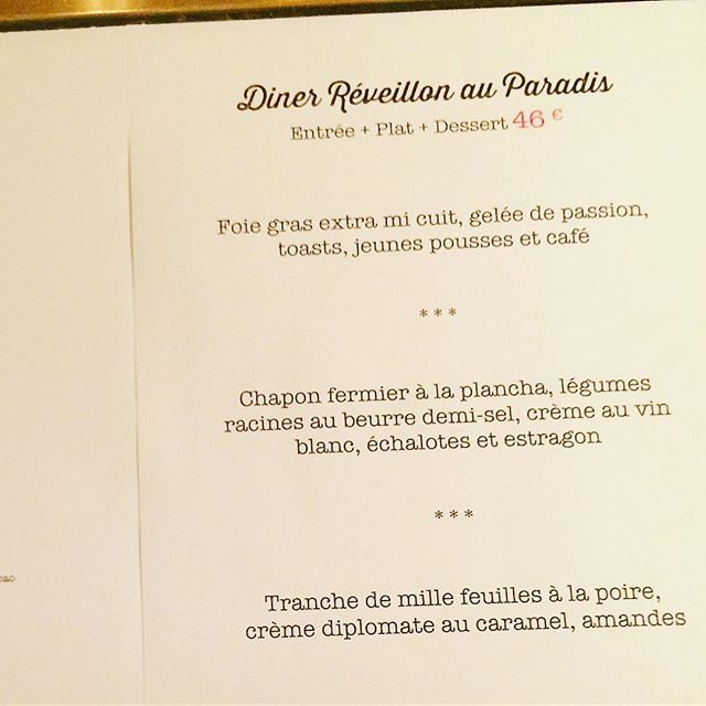 Cette ann&eacute;e mangez mieux, d&eacute;pensez moins. 
Ce soir, Menu &agrave; 46&euro; (comme &ccedil;a vous pourrez aussi vous faire plaisir avec une belle bouteille).
R&eacute;servations 0145235798