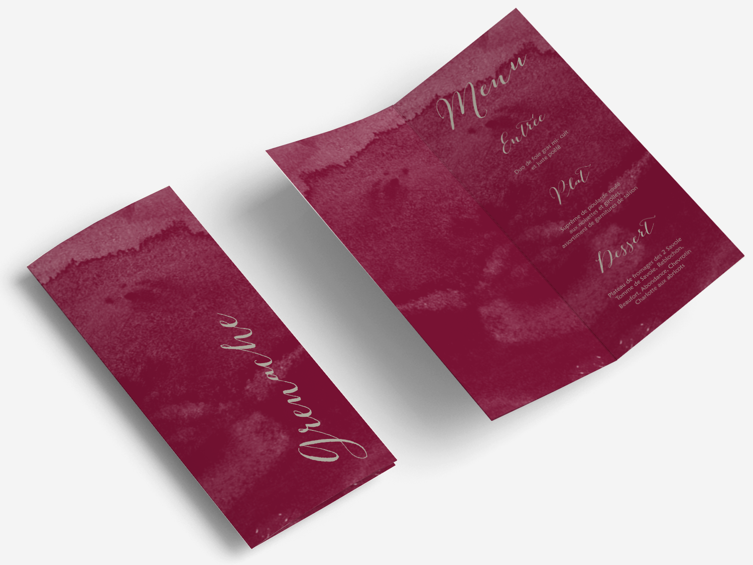 Save the date Faire-part Menu Carte Volet double Carton d'invitation Bordeaux Calligraphie Créatif Paris Papeterie Mariage