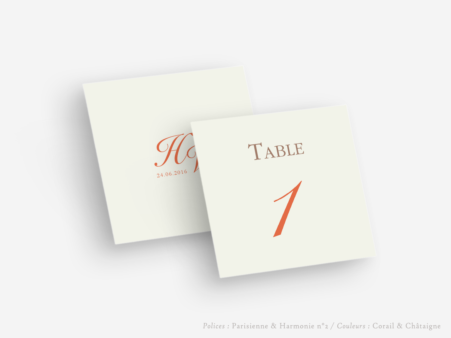 faire-part billet carton mariage paris invitation papier couleur personnaliser vergé classique traditionnel menu papeterie nom numero table cavalier plan A5 Carré