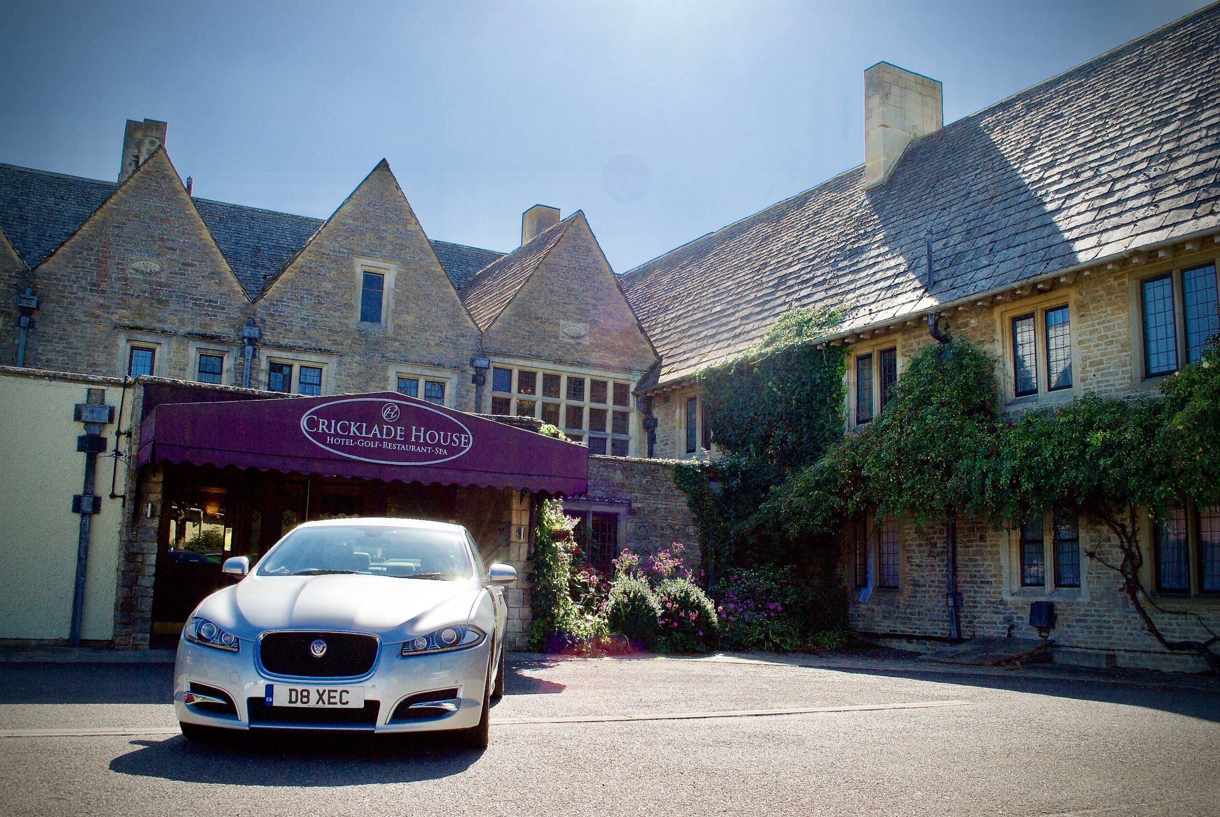 Cricklade House Hotel with Jaguar XFS