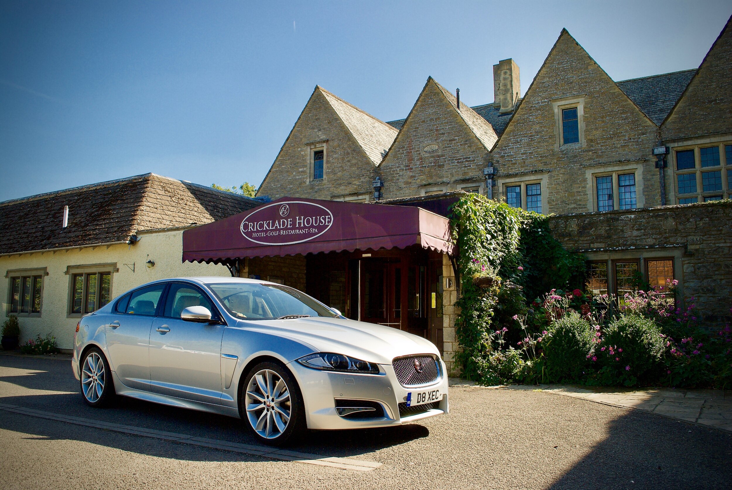 Cricklade House Hotel with Jaguar XFS