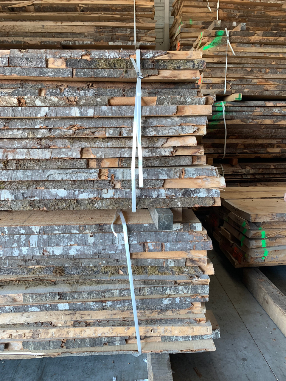 Hardwood from FSC-certified forests is left to dry for years prior to cutting.