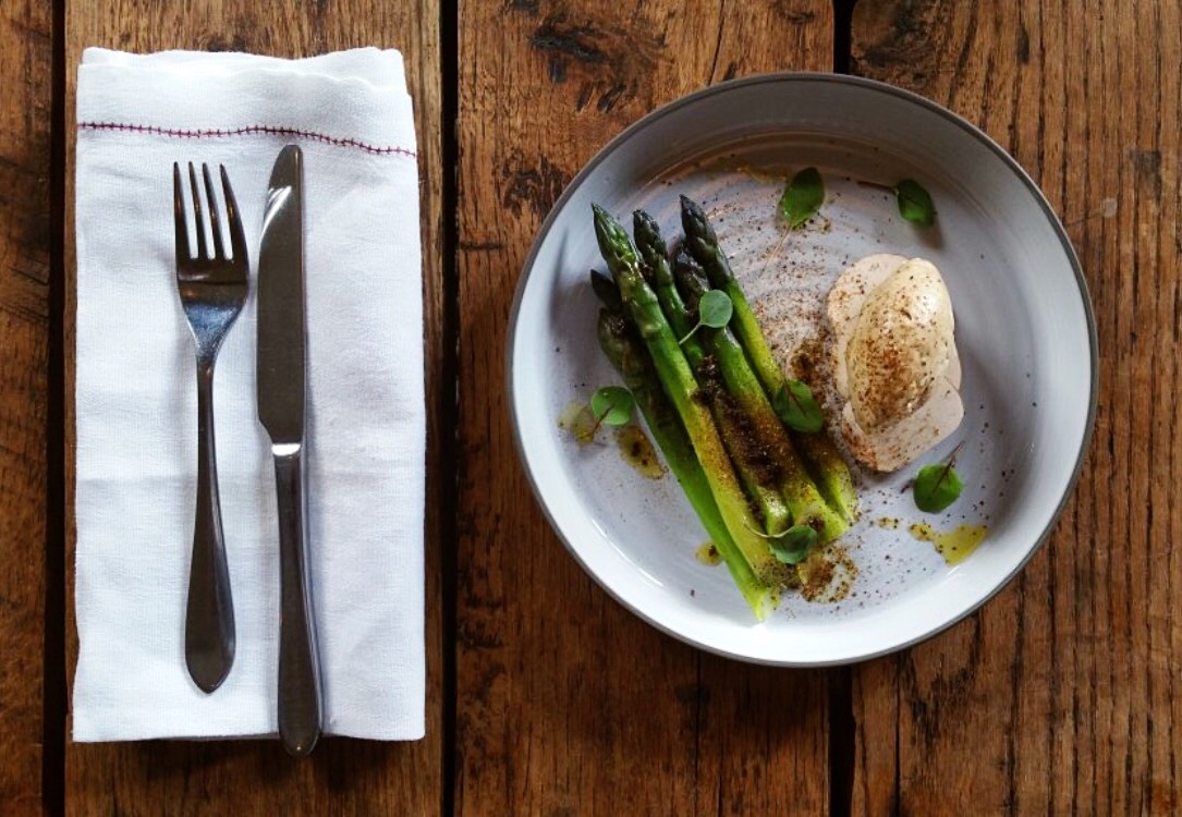 First of the asparagus at The Swan at Chapel Down