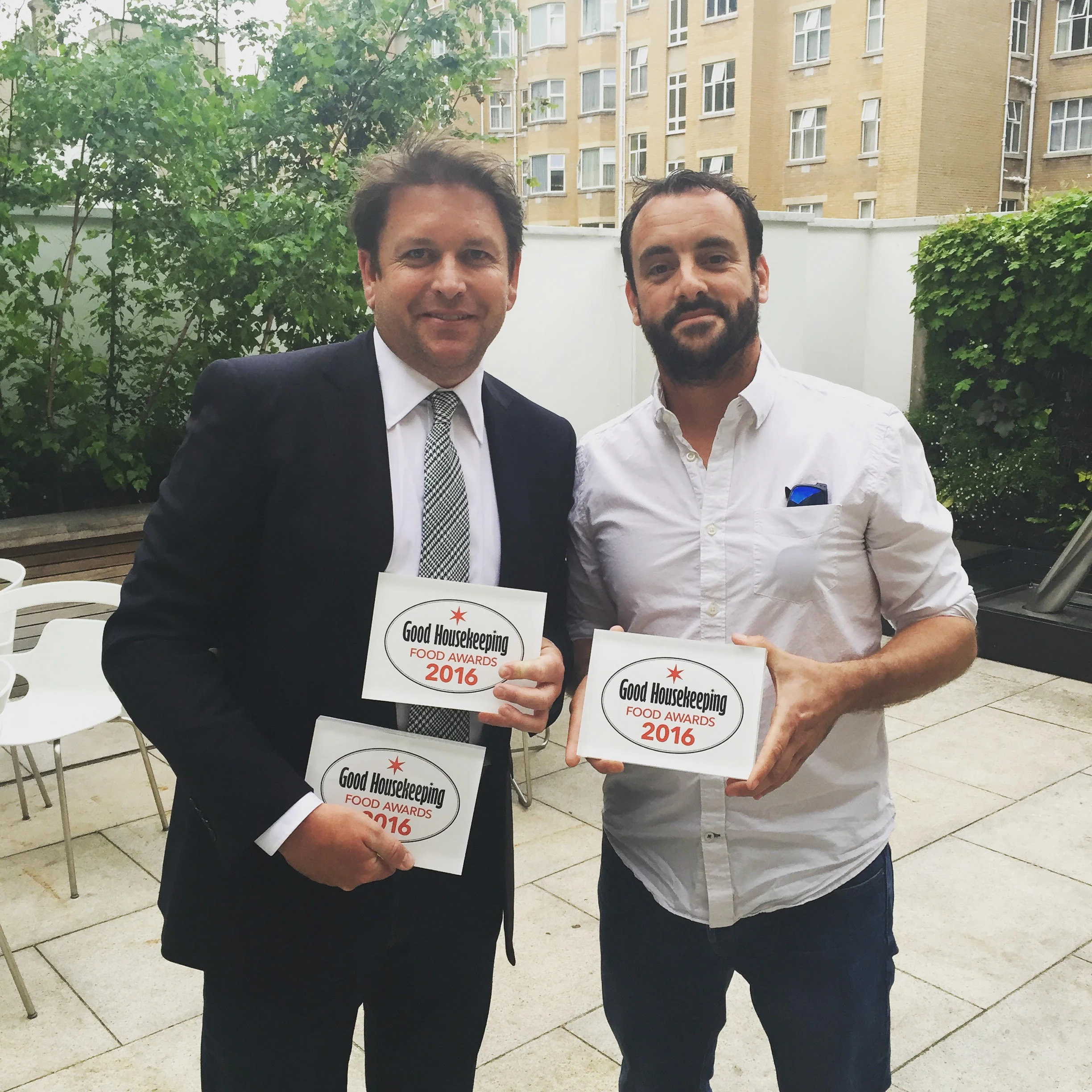 Winners! James Whetlor from Cabrito and James Martin, winner of Favourite Celebrity Chef