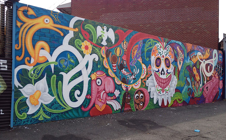 2015 mural painted by Lady Pink and Smith