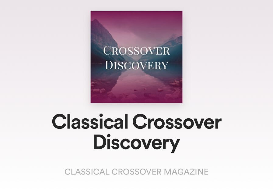 Thank you @classcrossmag for adding my release &ldquo;Somewhere&rdquo; (from West Side Story) to your Spotify Playlist!!