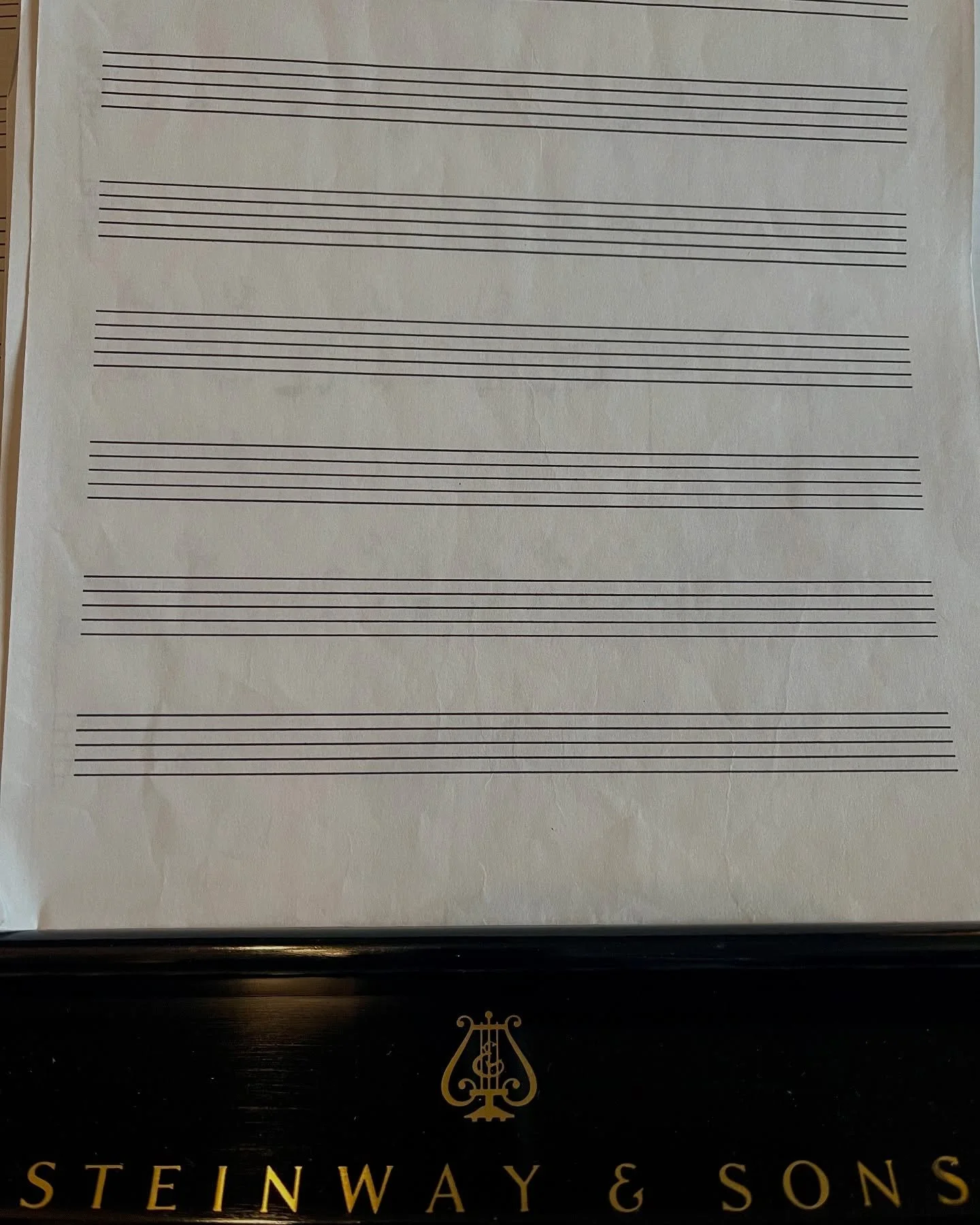 Two things that bring me joy: my Steinway and a blank sheet of staff paper! This time around, I'm ditching the iPad and going old school with pencil and paper. You should see the state of my drafts - I take them everywhere, just in case inspiration s
