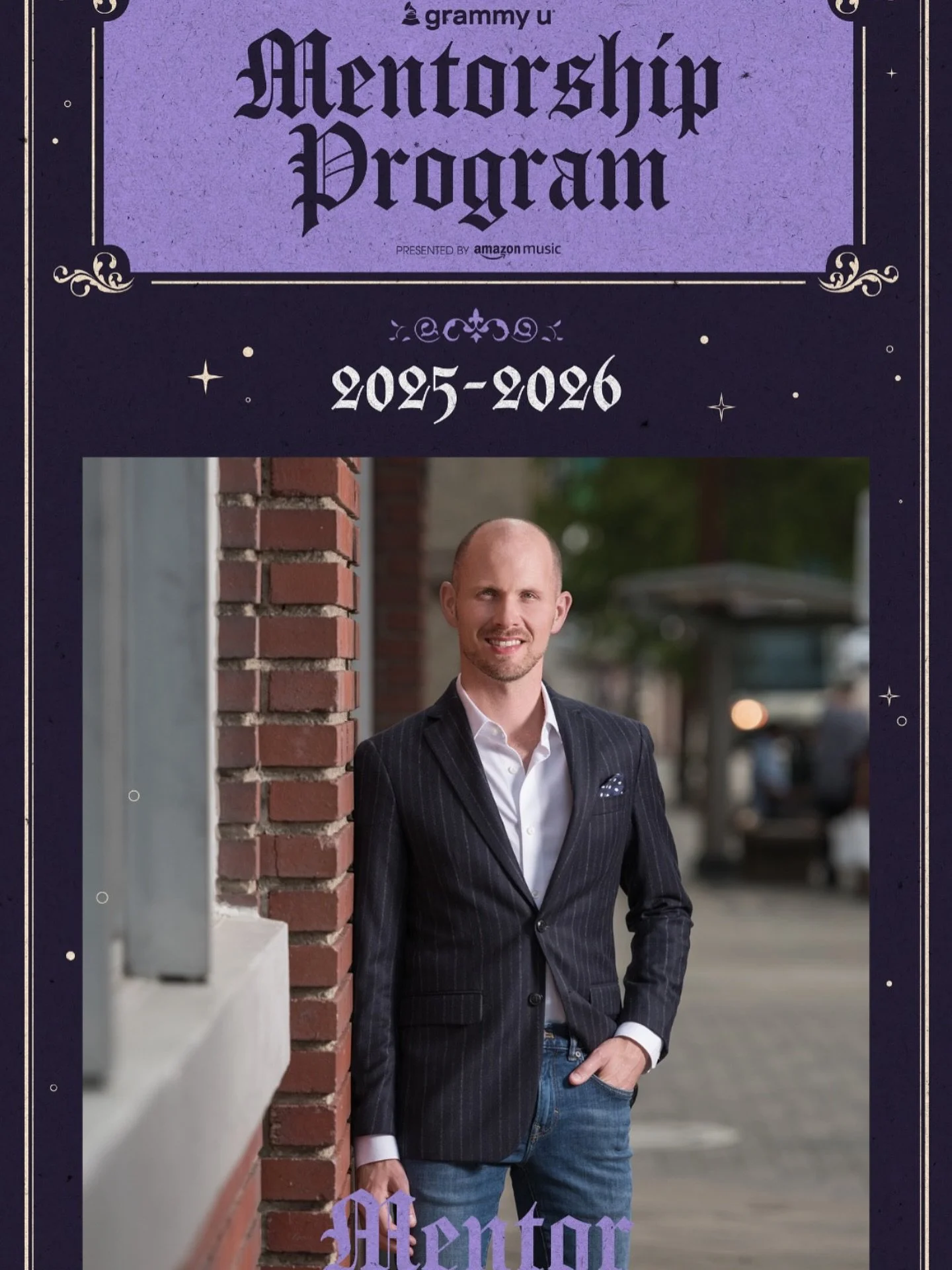 I am so excited to announce that I have been selected as a Mentor for the
GRAMMY U Mentorship Program!

Presented by Amazon Music!
@amazonmusic @sonymusic @mastercard

@grammyu @recordingacademy
#GRAMMYU #GRAMMYUMentorship #amazonmusic #sonymusic #ma