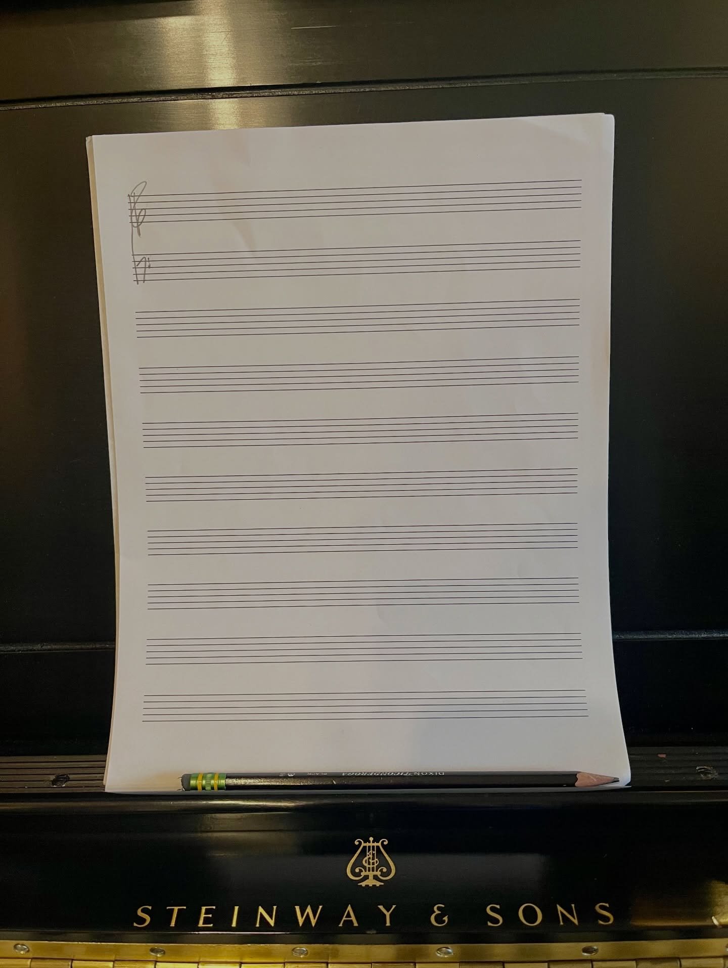 When it all becomes too much for me, this is where I have to go. It calms my mind &amp; spirit.

I started with a blank page and finished with a completely new composition.

Mental health is real &amp; it has to be take care of. I am thankful music i