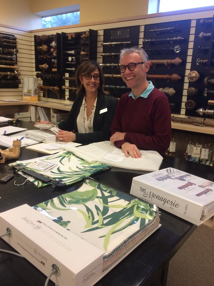  Here we are working with a design professional at Calico on custom shades for a coastal project. 