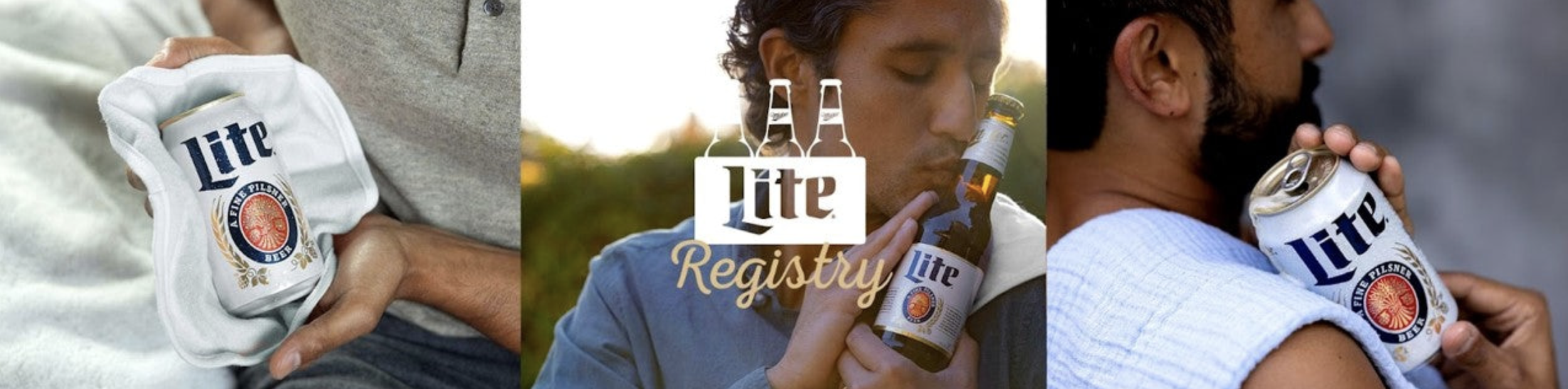  We worked with a photographer to create an aesthetic that felt like a new dad lovingly holding his newborn child. But instead of a baby, the dad gently cradles his Miller Lite.  