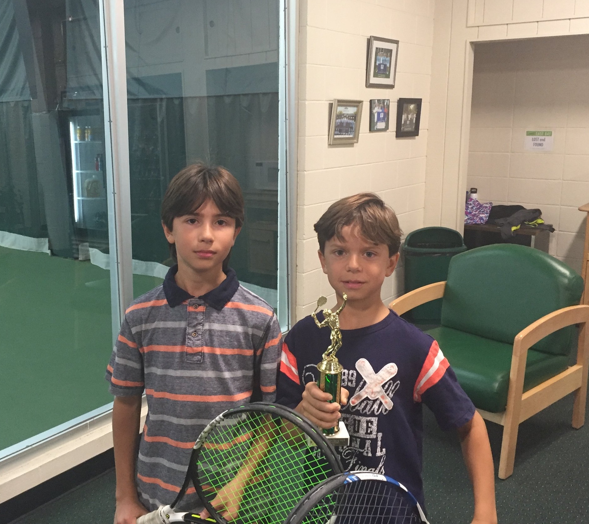 Benjamin and Thomas DeJordy - 12 and under doubles champions