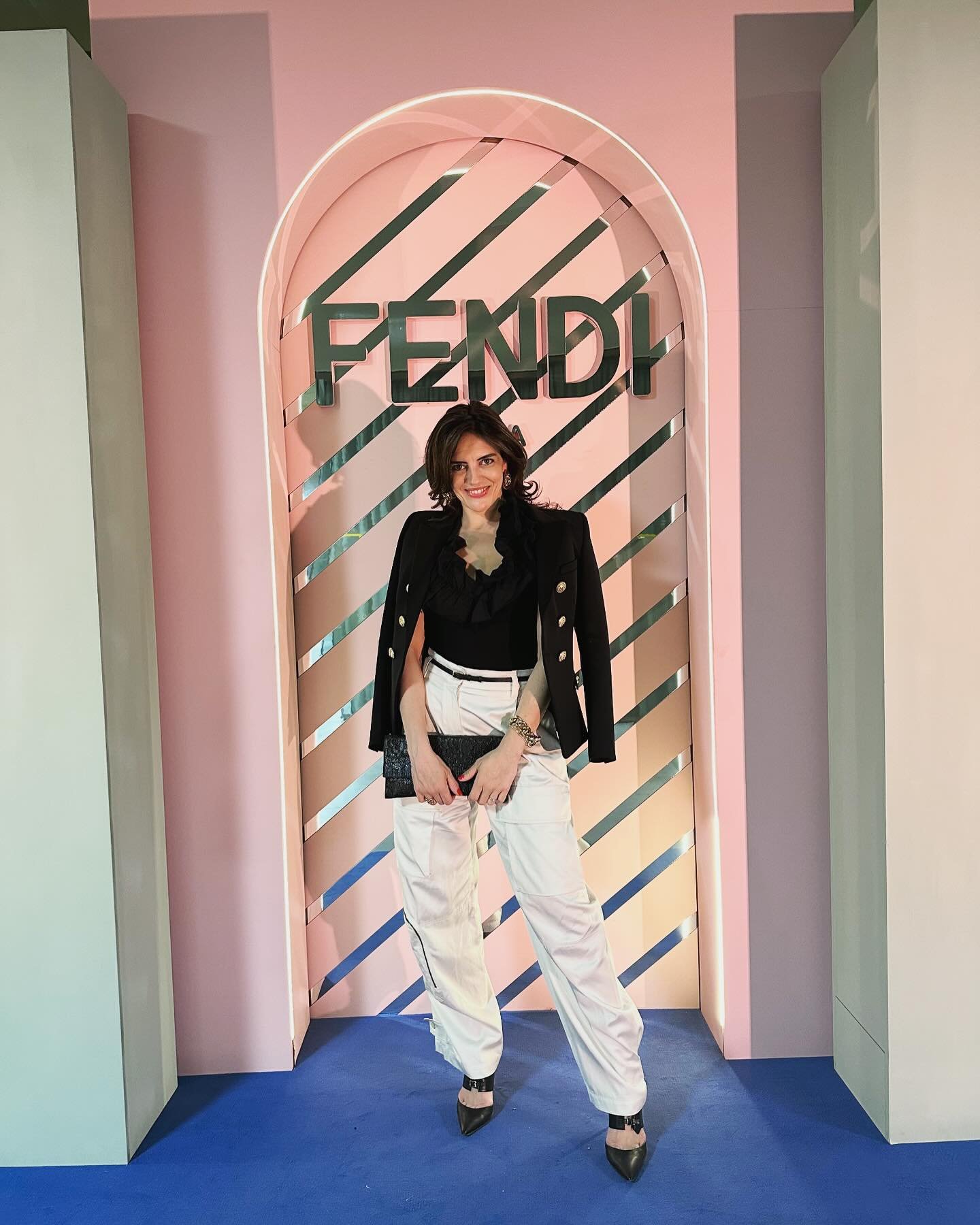 World of Fendi BTS ✨ 
Seeing the artisans crafting at the fendi factory was pretty epic, then the DJ brought the vibes to the warehouse where we danced around the sky high boxes of product ready to ship! That was a pinch me moment!