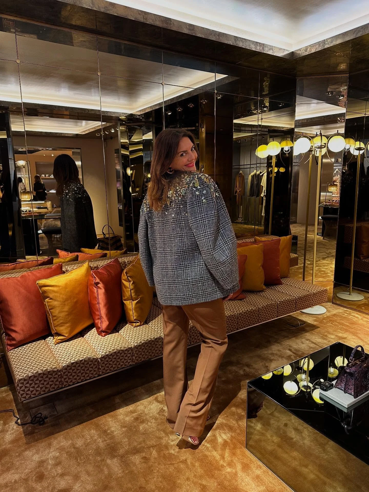 A very stylish AW25 evening with my @fendi family 🩶🤎
