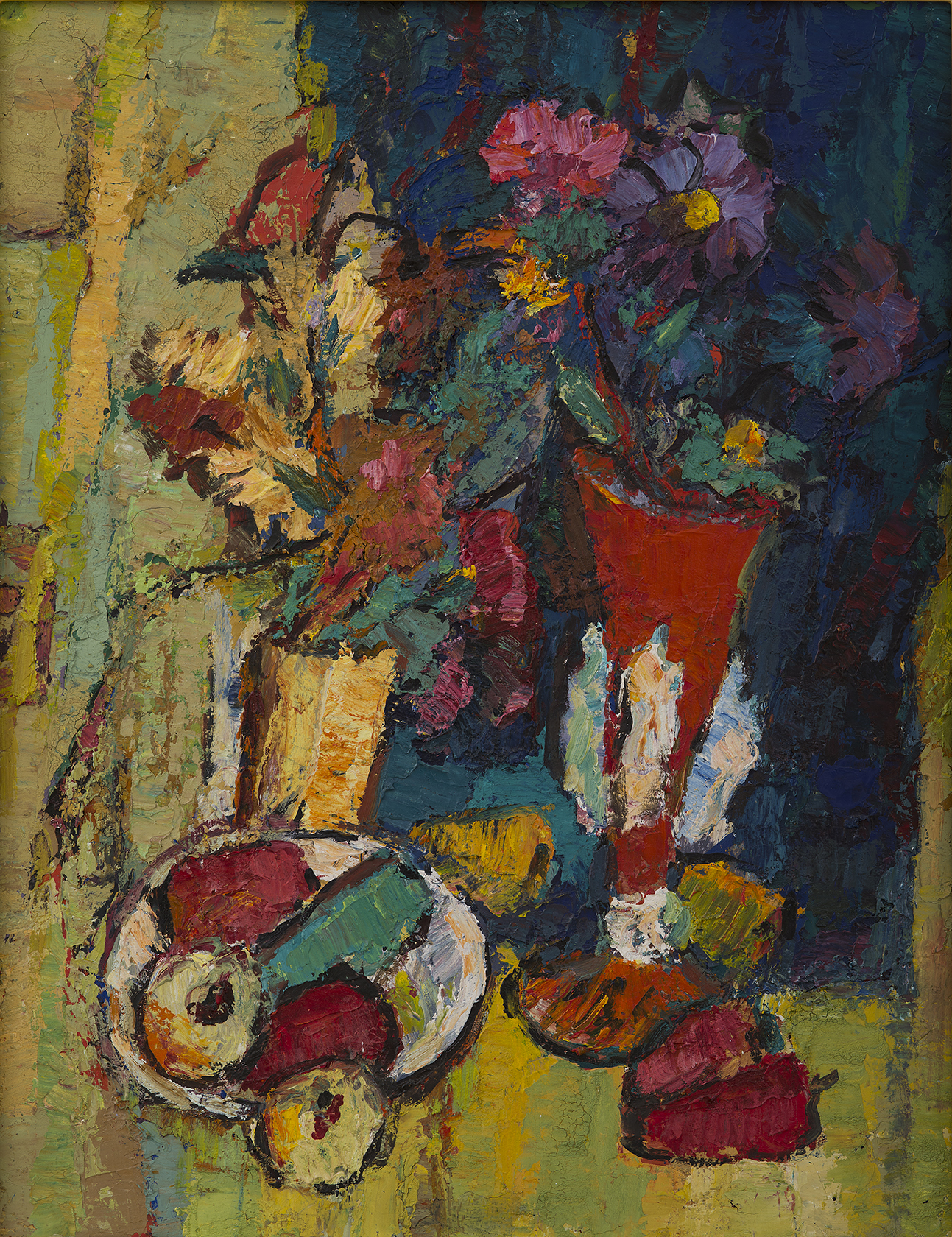 Still Life with Red Vase