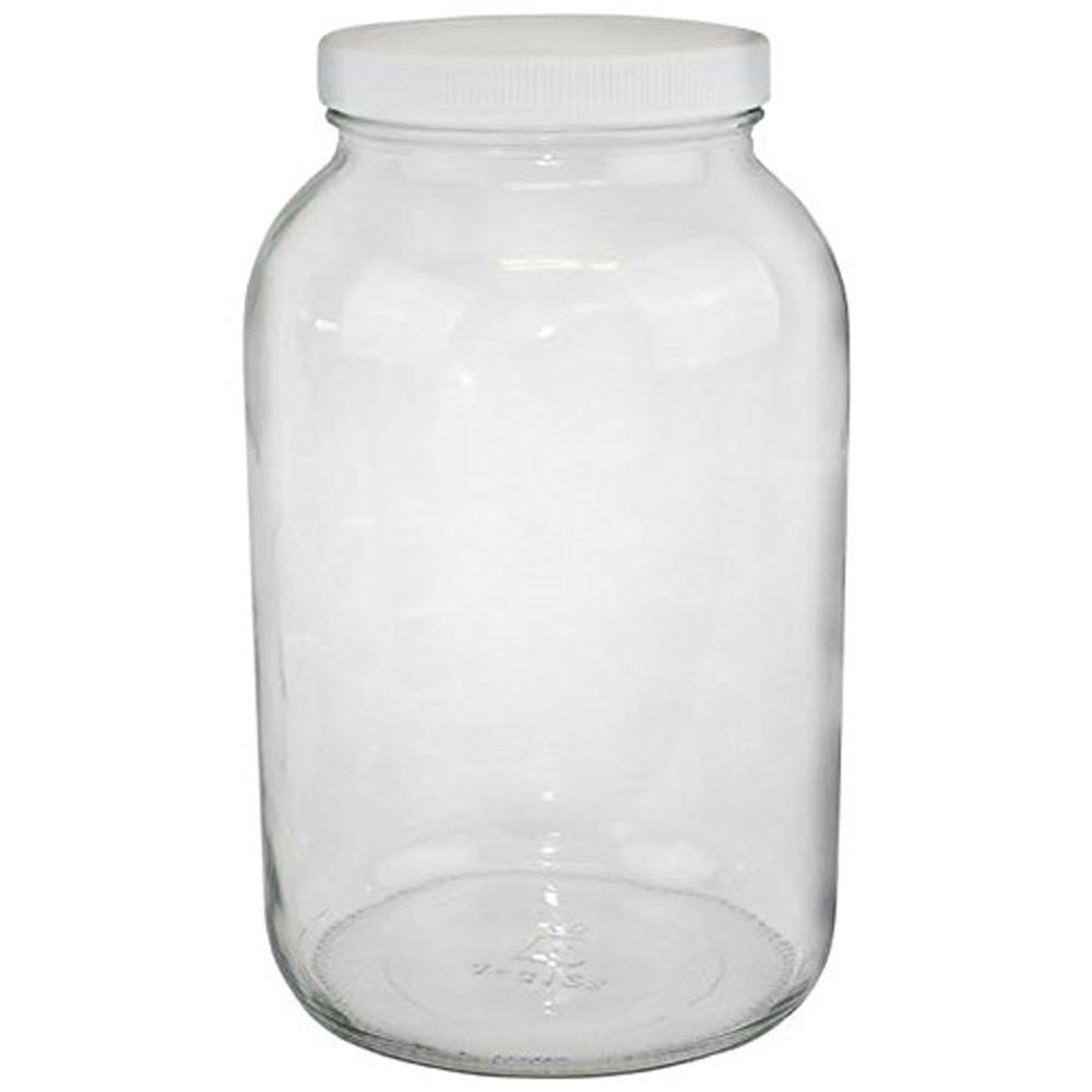 1-gallon Glass Jar Wide Mouth With Airtight Metal Lid USDA 