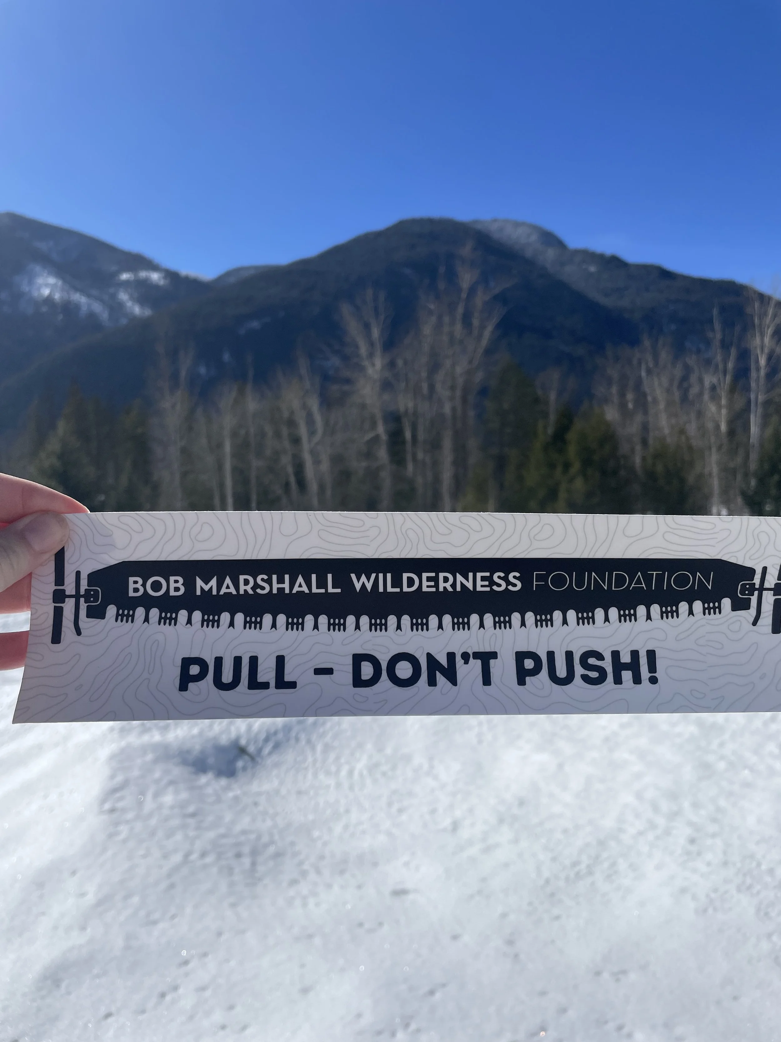 Pull Don't Push - Crosscut Bumper Sticker