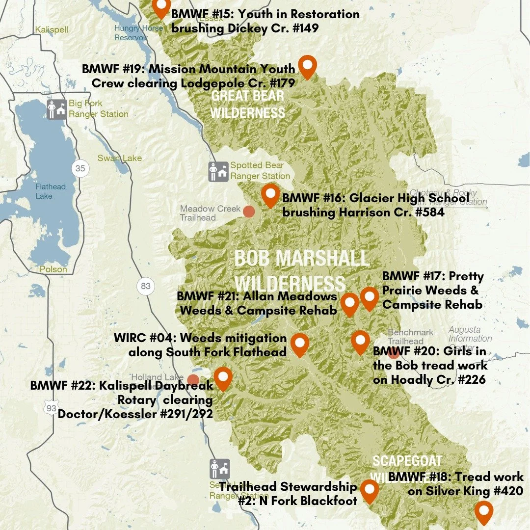 Catching up with our Crews from the last two weeks – y'all have been working hard out there!! πͺπͺπͺ Big big thanks to all of these awesome volunteers for making these trails better for all of the folks coming behind you π₯Ύπ«
#lovethebob #bobm
