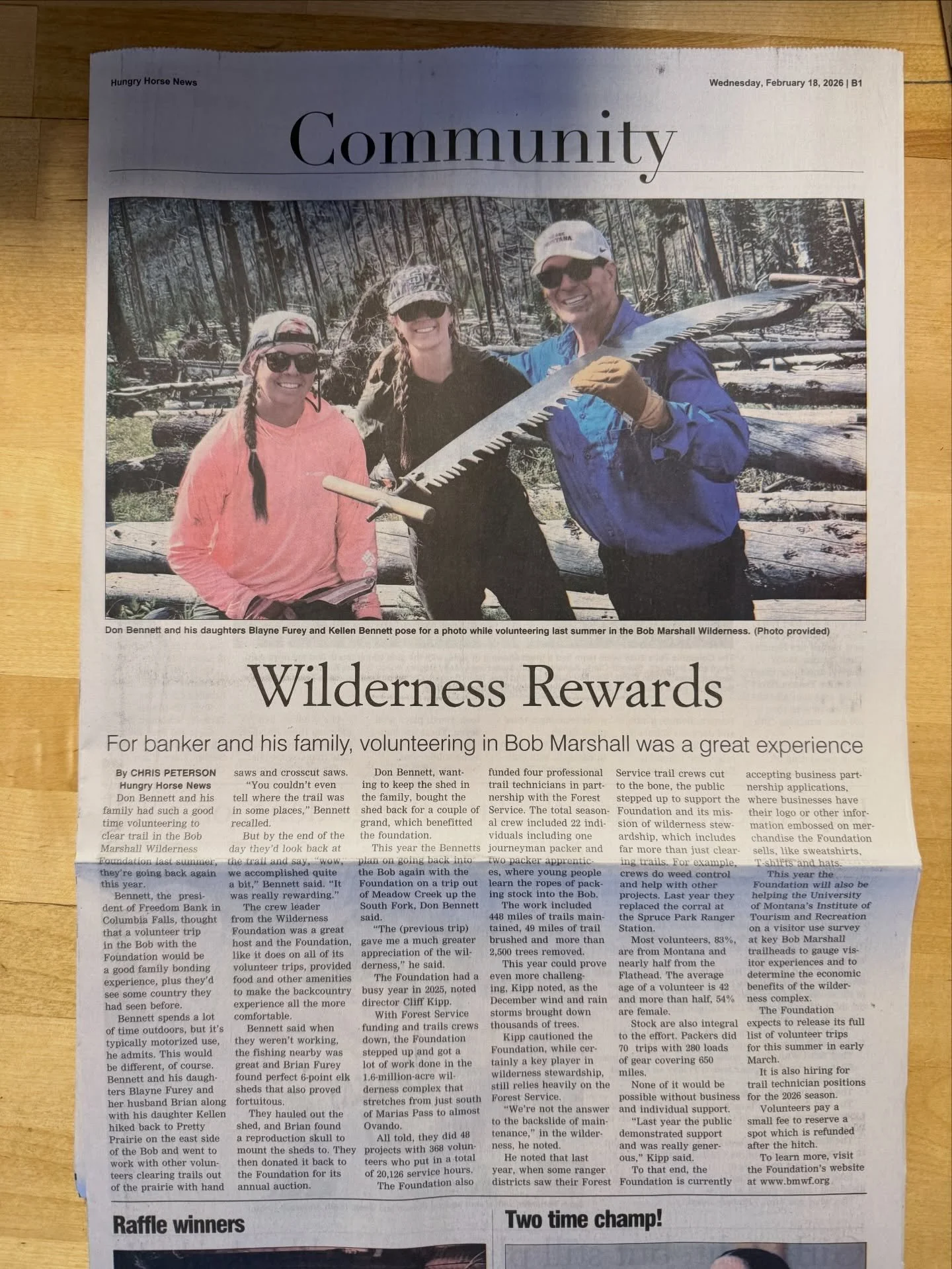Thank you to the @hungryhorsenews for highlighting our work with this great feature on our partner trip with @freedombankmt. If you&rsquo;re interested in joining us out there this summer, 2026 trips will be announced March 2nd! 

Read the full story