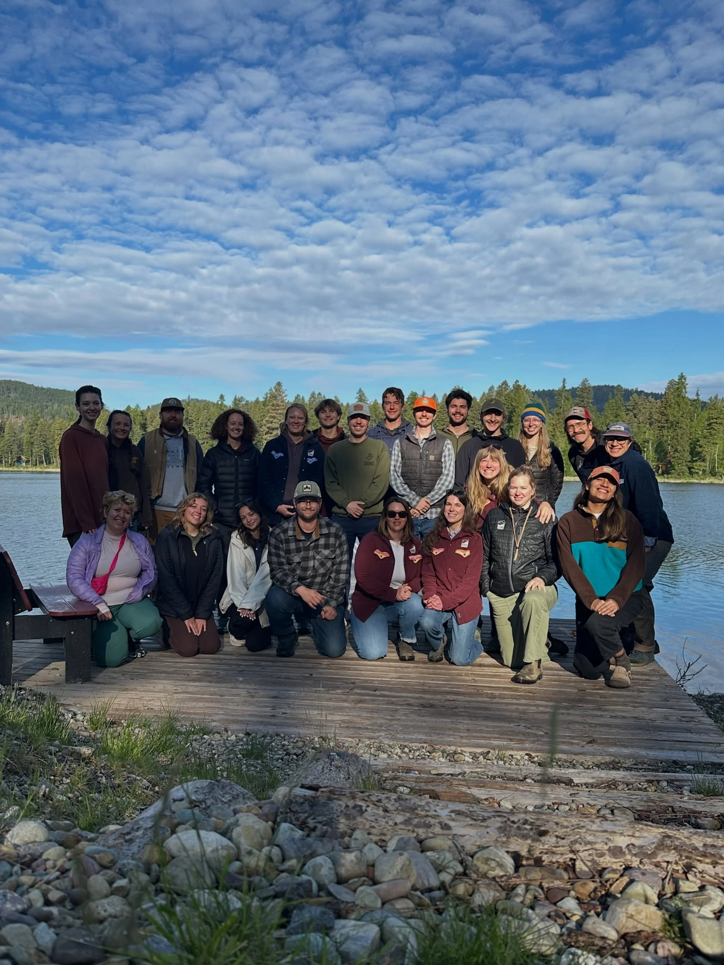 Our full summer team is HERE!! 🥳🥾❤️
Last week, we had a great kick off to our orientation where we threw a whole lotta information at these fine folks. Wilderness 101, bear safety, stock training, risk management, naturalist hike, and even got into