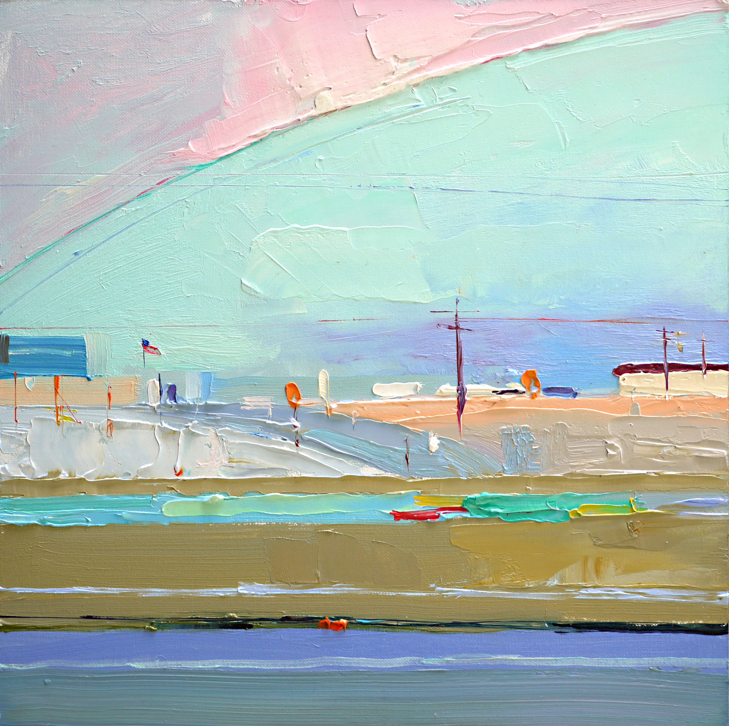 Downtown, 12"x12", Oil on canvas panel , 2014.