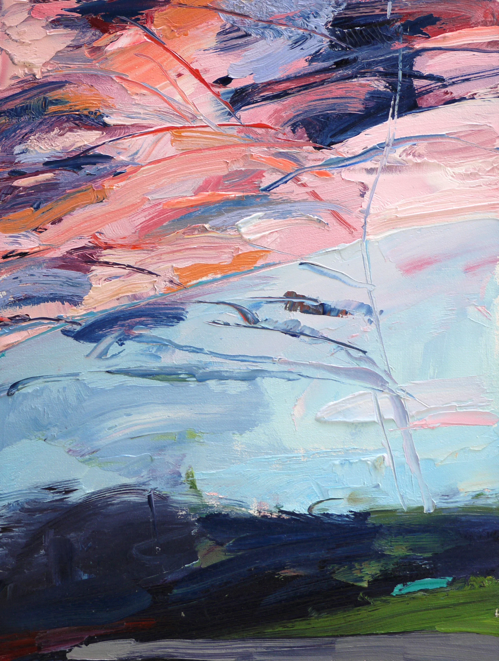 Headed West , 9"x12", Oil on canvas panel mounted to wood, 2014.