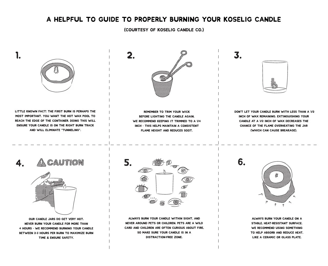 Candle Safety — Koselig Candle Co.