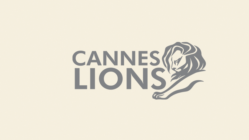 Cannes Lions logo with a stylized lion's head next to the text 'Cannes Lions' on a light background.