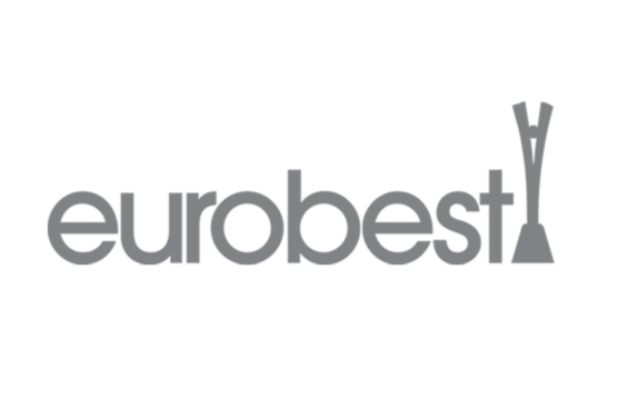 Eurobest logo with the word 'eurobest' and a stylized trophy or award symbol to the right.