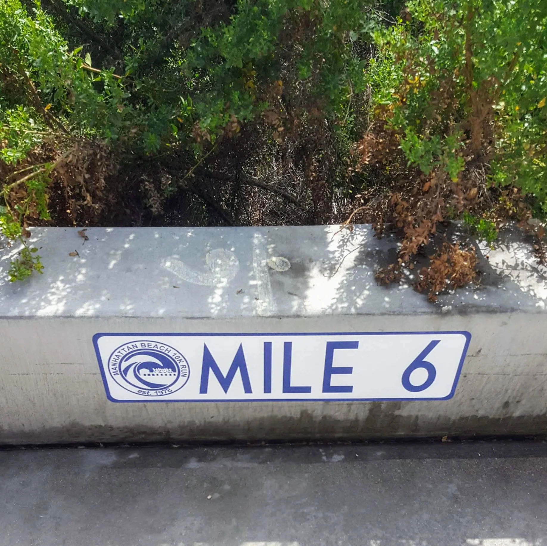 Course Mile Markers donated by the MB10k.