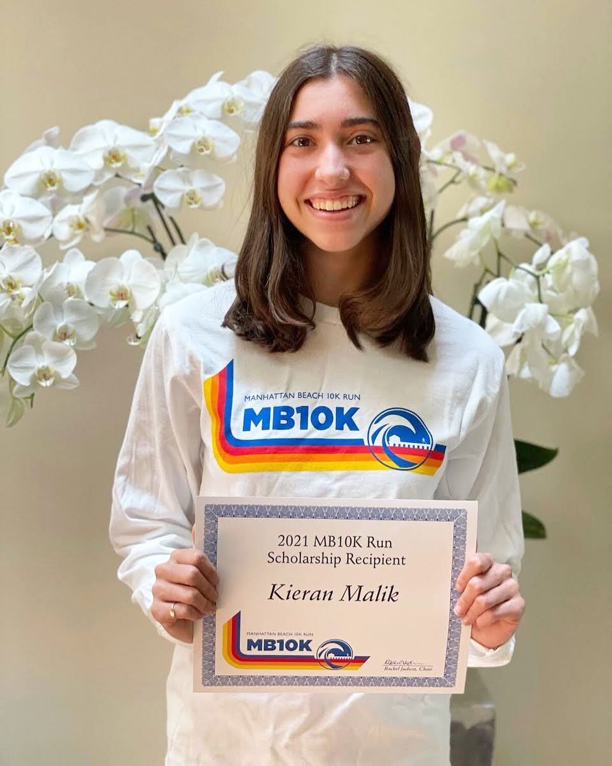 Congrats to Kieran for being one of the MB10k Scholarship recipients! When you sign up for the 10k, proceeds are given to deserving students like her. Over the years we have given over half a million dollars to high school seniors as well as health a