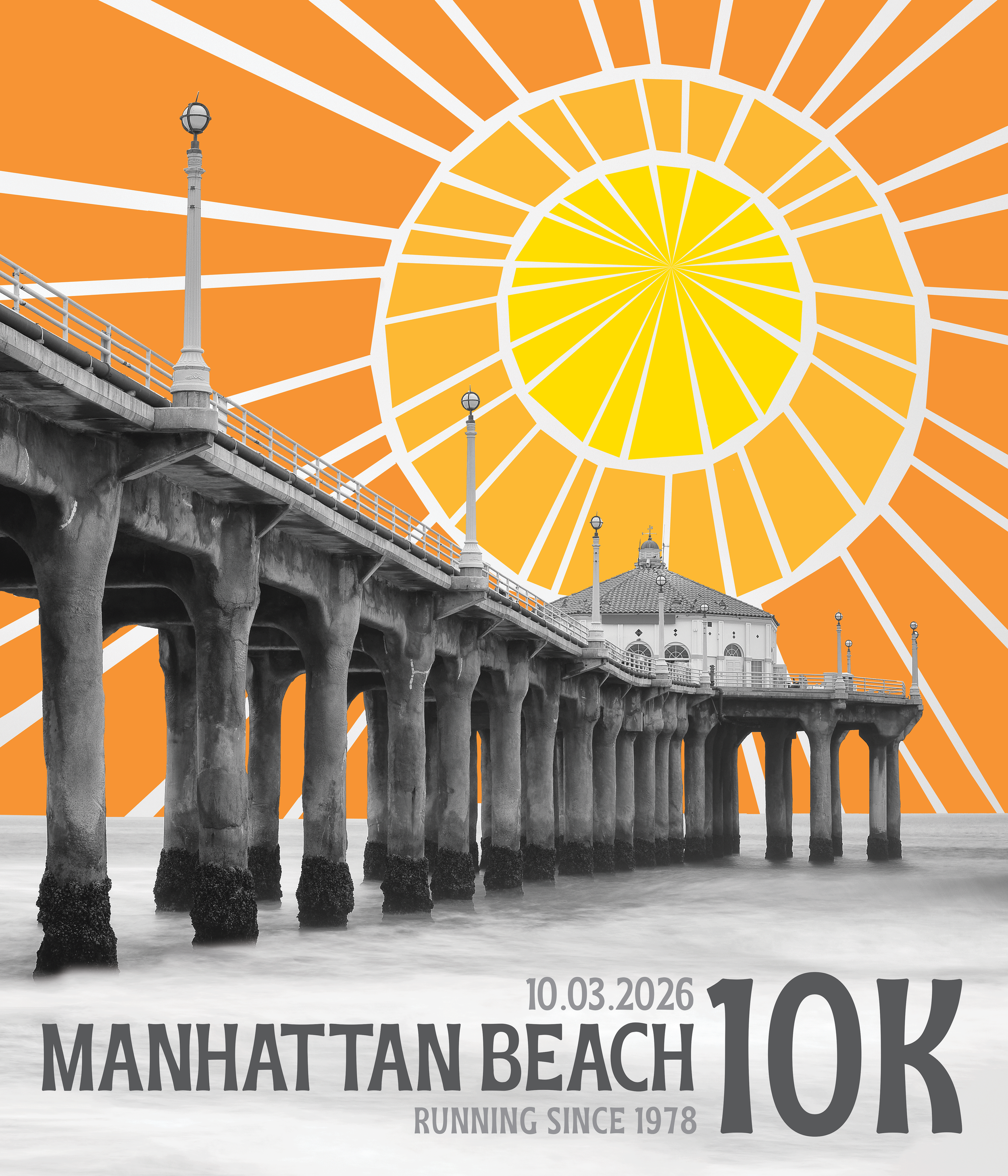 2026 Manhattan Beach 10k Finisher Tee Image