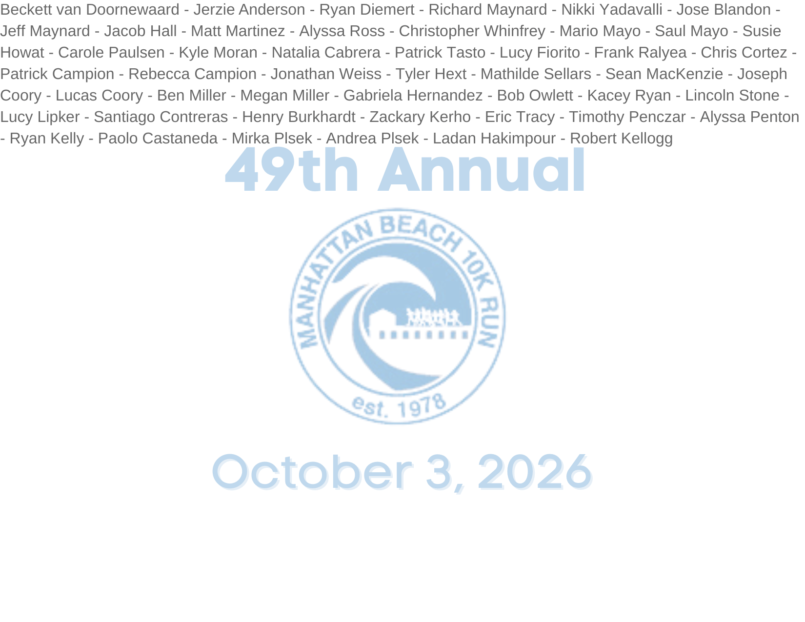 2026 MB10k Who's In Participants
