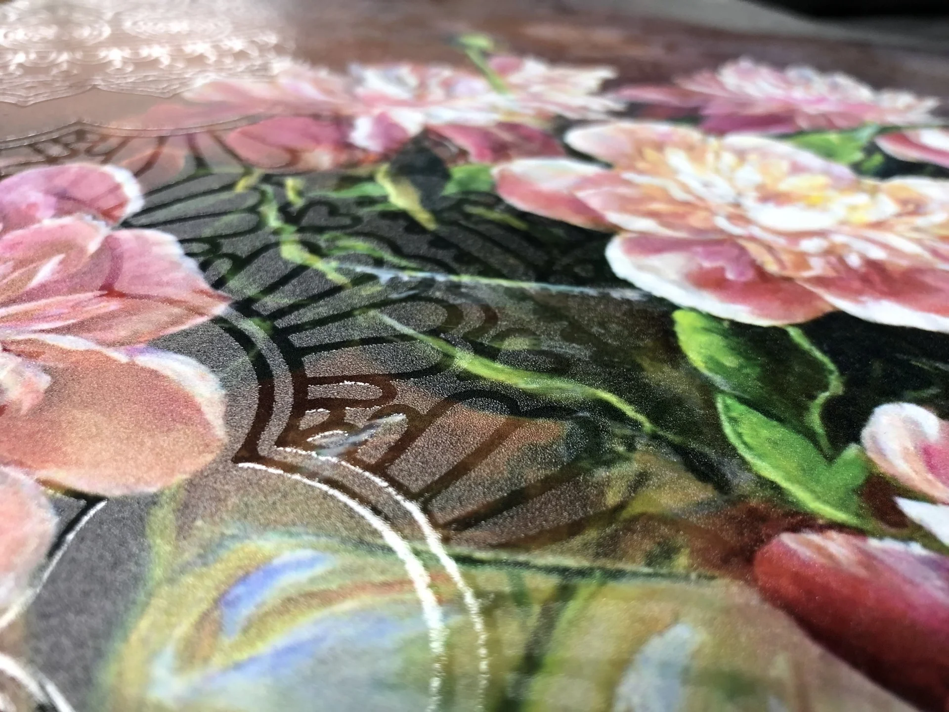 Clear Ink Design on Painting Print