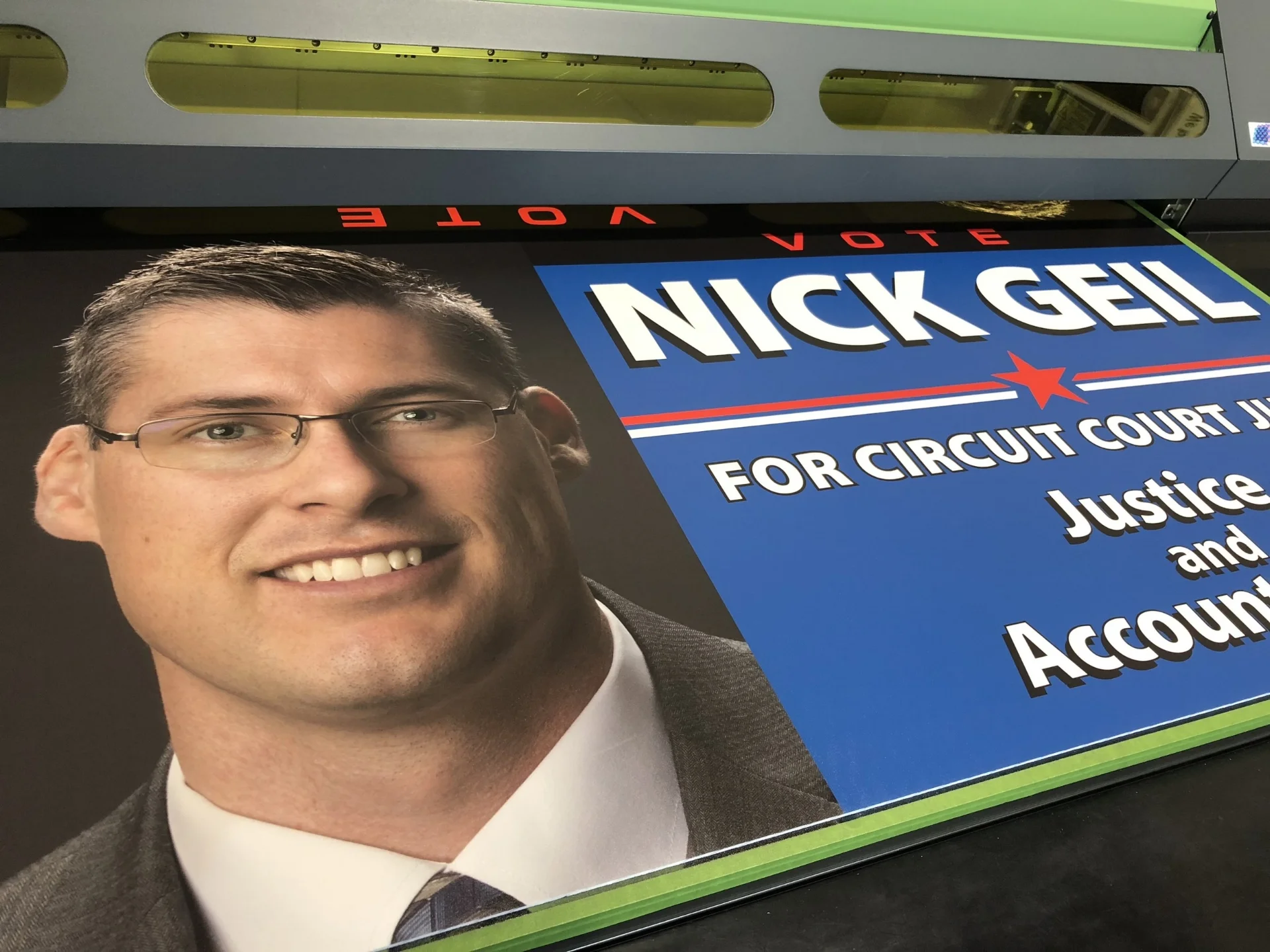 Nick Geil Election Sign