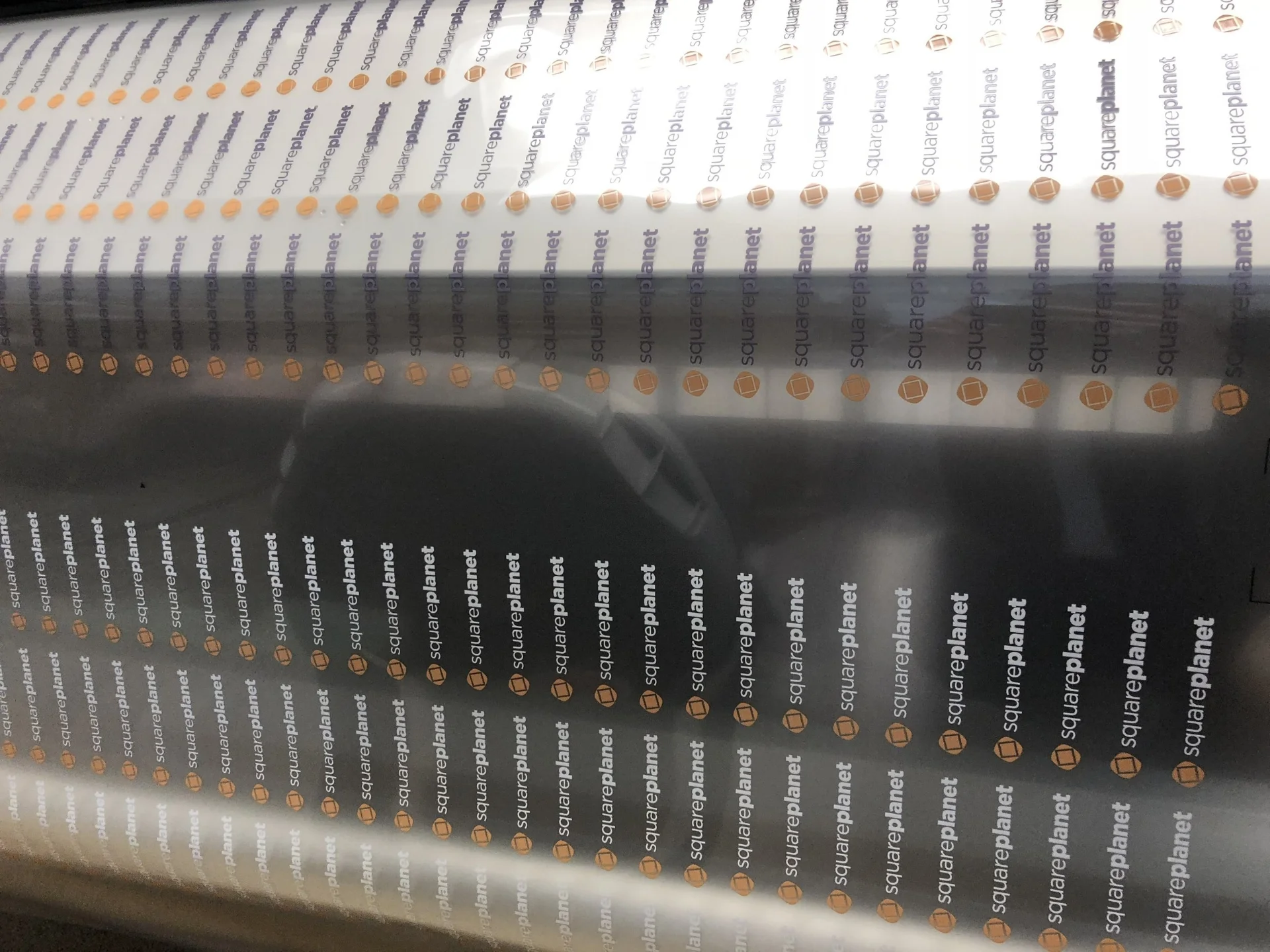 SquarePlanet White Ink on Clear Vinyl