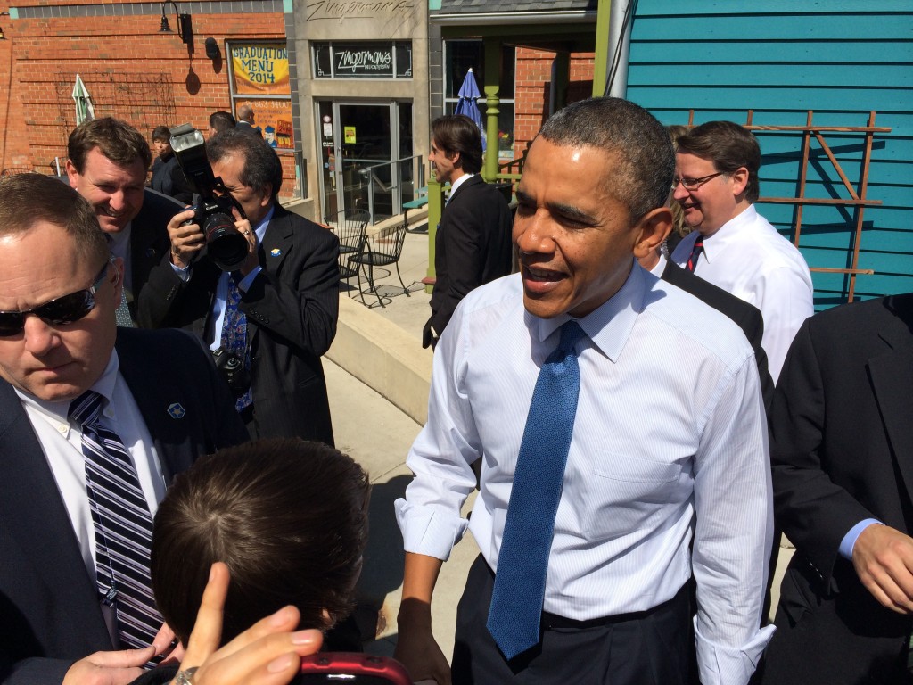   Obama visits Zingerman’s, April 2, 2014  