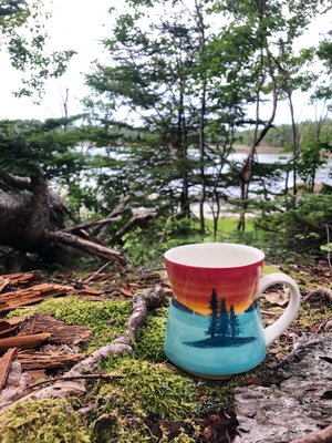 Acadia Beaker Mug Sunset  C&M Ceramics