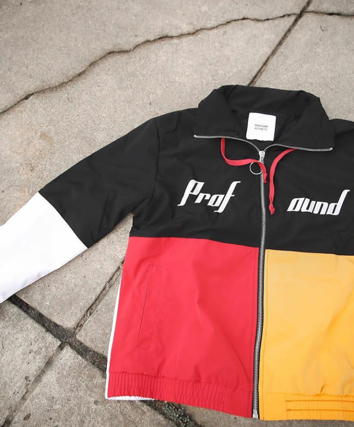 Three Tone Color Blocked Windbreaker Jacket by Profound Aesthetic $160