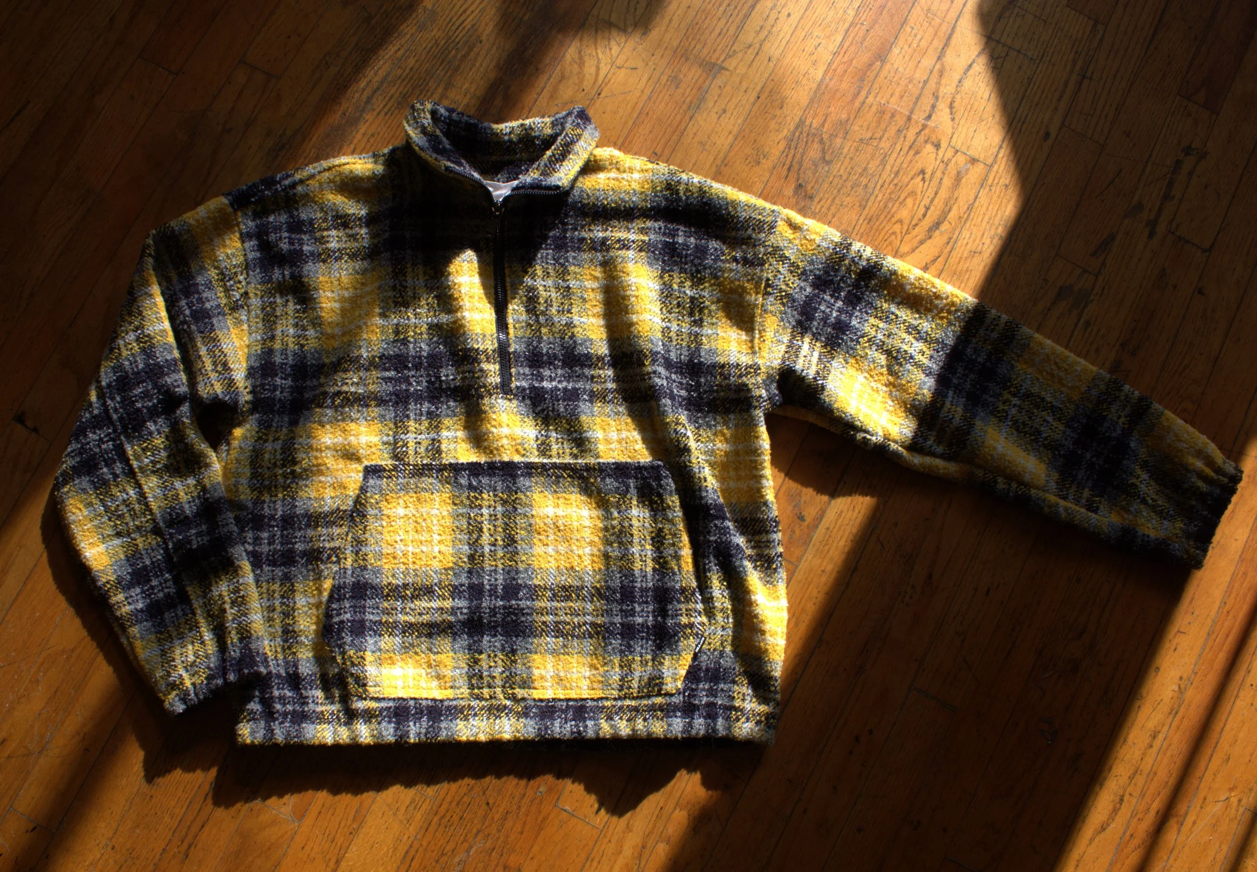 FLANNEL HALF-ZIP PULLOVER by eptm size 2X
